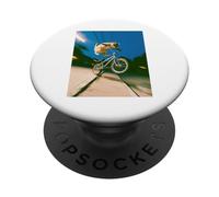 Freestyle Bicycle Riding Cat Street Trick PopSockets Adhesive PopGrip