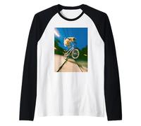 Freestyle Bicycle Riding Cat Street Trick Raglan Baseball Tee
