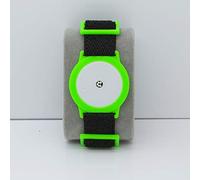 Freestyle Libre 1/2 Sensor Armband Holder - Super Soft Elastic Fabric - Black Strap (Green)