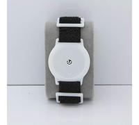 Freestyle Libre 1/2 Sensor Armband Holder - Super Soft Elastic Fabric - Black Strap (White)