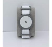 Freestyle Libre 1/2 Sensor Armband Holder - Super Soft Elastic Fabric - White Strap (Grey)