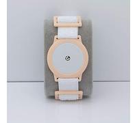 Freestyle Libre 1/2 Sensor Armband Holder - Super Soft Elastic Fabric - White Strap (Peach)