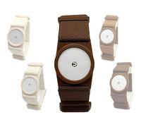 Freestyle Libre 1/2 Sensor Strap, CGM Strap, Adjustable Armband, Skin Tone Colours, Adhesive Free (Dark Brown)