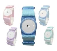 Freestyle Libre 1/2 Sensor Strap, CGM Strap, Adjustable Armband, Translucent Colours, Adhesive Free (Light Blue)