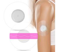 Freestyle Libre 2 Plus Sensor Covers 40Pack Waterproof & Breathable Adhesive Patches for Libre 2 Plus, 3 & Lingo-Transparent CGM Tapes Without Glue in The Center-Enlite-Guardian-15 Days Overpatch