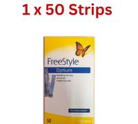 Freestyle Optium Blood Glucose Diabetic & Sugar Testing Test Strips Box of 50