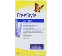 Freestyle Optium Blood Glucose Test Strips 50