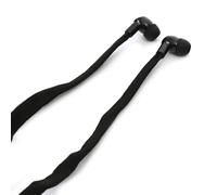 Freestyle Shoelace Earphones with in-line Microphone, Extra Bass System, Noise Isolating, Smartphone Remote Control, Tangle Free Cable (125cm), Black, Standard 3.5mm Jack connection, Blister