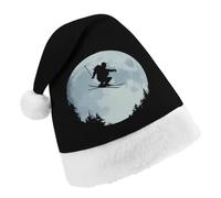 Freestyle-Skiing Full Moon Christmas Hats Patterned Santa Hat New Year Festive Holiday Party Supplies Child