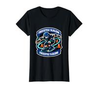 Freestyle Slalom Skater Cone Weaver Gift Value Graphic T-Shirt, Women, Black, M
