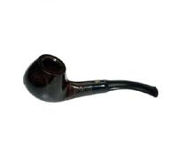Freestyle Tobacco Smoking Pipe, Classic Bent Style, Dark Brown Finish