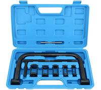 FreeTec 10PC Valve Spring Compressor Kit, Universal Valve Spring Compressor Tool with C Clamp and Pushers, Engine Valve Removal Tool Valve Compression Tool for Car Motorcycle ATV Small Engine