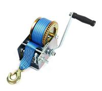 FreeTec 1130Kgs (2500Lbs) Manual Hand Winch with 10m Strap for Boat Trailer Caravan Marine