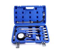 FreeTec 11pcs Engine Compression Tester Kit, Dual Scale 0-300 PSI / 0-20 Bar - Includes M10, M12, M14, M16 & M18 Adaptors - Diagnostic Tool for Petrol Engines