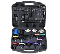 FreeTec 18PC Coolant Pressure Tester Kit, Car Radiator Pressure Tester, Universal Coolant System Cooling System Water Leak Detector with Adapters Hand Pump for Car Truck