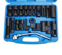FreeTec 21pcs Oxygen Sensor Socket Set, 22mm Lambda Sensor Removal Tool Set, 1/2" Drive O2 Nox Sensor Sockets Wrench Oil Pressure Sending Unit Socket Set