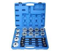 FreeTec 28-Piece Universal Bearing & Bushing Press Tool Set - Puller and Installer Kit with Press Sleeves, Thrust Discs and Spindles (M10-M16) for Cars, Trucks & Machinery