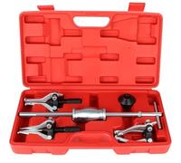 FreeTec 3 Jaw Gear Bearing Slide Hammer Puller Set, 15-80mm Universal Internal & External Wheel Bearing Removal Tool, 3lb Sliding Hammer Blind Bearings Race Pulley Puller Set with Reversible Jaws