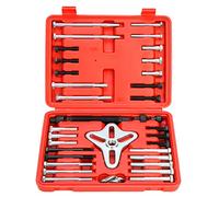 FreeTec 46pc Steering Wheel Puller Tool, 35-95mm Harmonic Balancer Puller Set, Universal Motorcycle Flywheel Crankshaft Pulley Removal Tool for Cars Trucks Vehicles