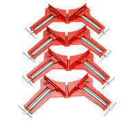 FreeTec 4pcs Right Angle Clamp Adjustable Wood Vice Miter Clamp for Picture Holder Woodworking Holder 90 Degrees Corner Clamp DIY Hand Tools