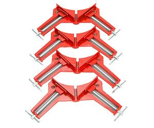 FreeTec 4pcs Right Angle Clamp Adjustable Wood Vice Miter Clamp for Picture Holder Woodworking Holder 90 Degrees Corner Clamp DIY Hand Tools