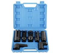 FreeTec 7pcs Oxygen Sensor Socket Set, 22mm 27mm 29mm O2 Sensor Sockets 1/2" Drive, Auto Lambda Sensor Removal Tool, 6 Points