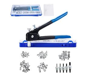 FreeTec 86pcs Rivnut Tool Kit, Rivet Nut RIV Nut Tool Kit, M3 M4 M5 M6 M8 Captive Nuts Rivet Threaded Insert Plier with Mandrels for Metal Pipe Frame Car Furniture Repair