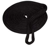 FreeTec Boat Fender Line Nylon Dockline Mooring Line Fender Rope with Eye 15 mm Diameter 7 m Long Black