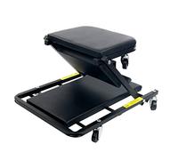 FreeTec folding workshop lounger 2 in 1 seat stool space-saving 40 inches Creeper 330 lbs wheeled workshop stool