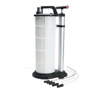 FreeTec Oil Extractor Pump Suction Pump Hand Pump with 5 Hoses Brake Bleeder 9L Liquid Suction Pump