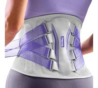 FREETOO Back Support Belt With Unmatched Knitted Breathable Mesh Lower Back Support For Women & Men With 5 Support Modules Ideal Back Brace For Sciatica Pain Relief,Violets Size S