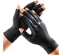 FREETOO Compression Gloves for Pain Relief, Strengthen Fingers, Alleviate Hand Pains & Swelling - Fingerless Typing Gloves for Women & Men - XS