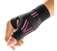 FREETOO Ergonomical Thumb Support for Arthritis, Breathable and Soft Thumb Splint, Right Hand or Left Hand Thumb Brace for Trigger Thumb,Tendonitis,Sprain.Fit both Women and Men(S/M Pink/Black)