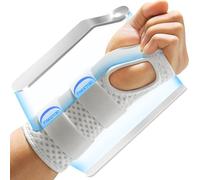 FREETOO Lightweight Carpal Tunnel Wrist Supports for Right Left Hand, Breathable Rigid Wrist Splint Women Men with Removable Stays, Adjustable Wrist Brace Support for Arthritis Sprain Fracture RSI