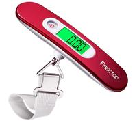 FREETOO Luggage Scale Portable Digital Weight Scale for Travel Suitcase Weigher with Tare Function 110 Lb/ 50Kg Capacity Red