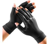 FREETOO Support Arthritis Gloves Women Men, Fingerless Compression Gloves with Grip for Sleeping Work, Orthopedic Hand and Finger Support Gloves for Carpal Tunnel, Swelling, Rheumatism, Tendinitis