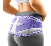 FREETOO Wide Sacroiliac Pelvic Support Belt with 2 Power Straps for Women for Sleeping, Pregnancy, Sciatica Belt for SI Joint Dysfunction, Hip Pain, Anti-Slip SI Joint Brace for Sciatica. Purple M