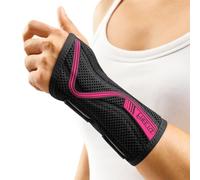 FREETOO Wrist Support S-shaped support for Arthritis, Adjustable Day Night Carpal Tunnel Wrist Splint for Men Women RSI, Sprain, Fracture Wrist Brace （Rose Red-Small-Left）