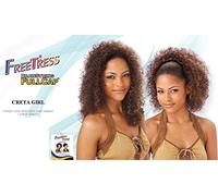 Freetress Creta Girl With Tight Curls Synthetic Half wig and Ponytail Cocktail wig Drawstring cap