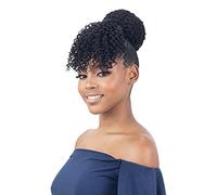 Freetress Equal Synthetic Bun and Bang hairpieces - JOLLY BUN BANG (1B Off Black)