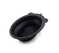 Freetune Collapsible Shaving Bowl - Silicone Rubber Multi Purpose Portable Bowl - Pocket Size, Easy to Carry, Durable, Flexible (SSB-black)