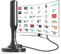 Freeview Portable Indoor TV Aerial for Smart TV with Signal Booster, Digital HDTV Antenna Indoor Ariel for 4K 1080P Television USB - Magnetic Base, 9.8FT Cable (TV Aerial -zx)
