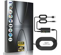 Freeview TV Aerial 600+Miles Range, Upgrade Digital Aerial for TV Indoor/Outdoor with Amplifier Signal Booster,High Gain Stronger Reception HDTV Antenna & 36ft Coax Cable,4K 1080P TV Tuner DVB-T TVs