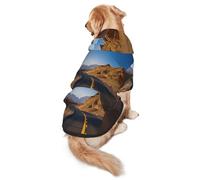 Freeway Highway Road in The Desert Dog Hoodie for Medium Large Dogs, Warm Soft Pet Sweatshirt, Easy to Wear Jumper Clothes