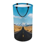 Freeway Highway Road in The Desert Laundry Hamper Large Capacity 15.7x27.2 Inch, Collapsible Dirty Clothes Basket with Handles, Foldable Storage Bin Laundry Basket for Bedroom Bathroom Dorm
