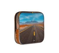 Freeway Highway Road in The Desert Print Sanitary Napkin Storage Bag, Portable Holder for Pads, Period Pouch for Teen Girls, Reusable Sanitary Bag