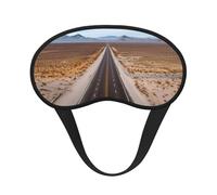 Freeway Highway Road in The Desert Sleep Mask Soft Comfortable Eye Mask with Adjustable Strapblackout Eye Sleep Shade Cover for Women Girls Men Travel Yoga Nap Shift Work