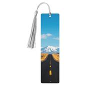 Freeway Highway Road in The Desert Wooden Bookmarks for Book Lovers, Handmade DIY Book Mark with Colorful Tassels Double-Sided Printed Page Markers Artistic Book Accessories Gift for Women Men
