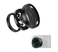 Freewell 2-in-1 Wide Angle & Macro Lens Compatible with Fuji X100VI/X100V - Versatile Design, Enhanced Magnification(Black)