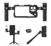 Freewell Genius Rig Cage for iPhone 16 Pro Max - Tool-Free Setup, Multifunctional Tripod and Monopod Handles, Bluetooth Remote